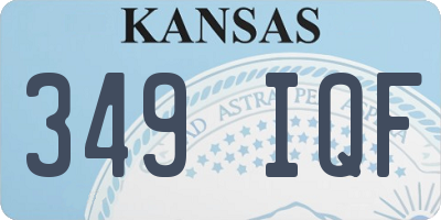 KS license plate 349IQF