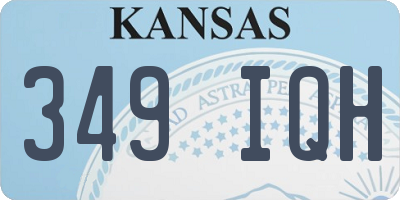 KS license plate 349IQH
