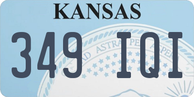 KS license plate 349IQI
