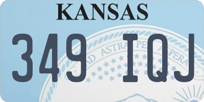 KS license plate 349IQJ