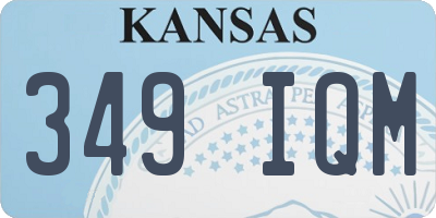 KS license plate 349IQM