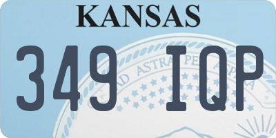 KS license plate 349IQP
