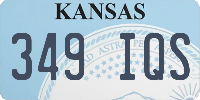 KS license plate 349IQS