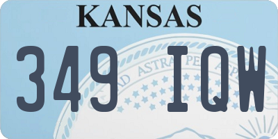 KS license plate 349IQW