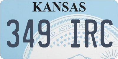 KS license plate 349IRC