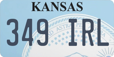 KS license plate 349IRL