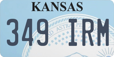 KS license plate 349IRM