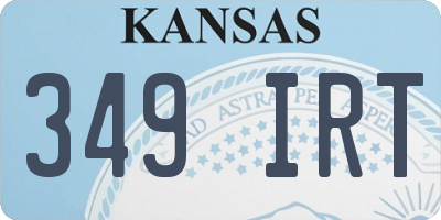 KS license plate 349IRT