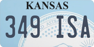 KS license plate 349ISA