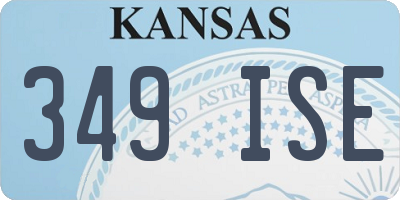 KS license plate 349ISE