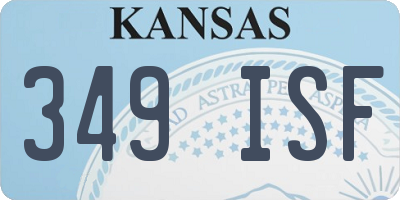 KS license plate 349ISF