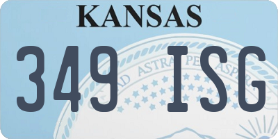 KS license plate 349ISG
