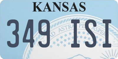 KS license plate 349ISI