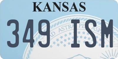 KS license plate 349ISM