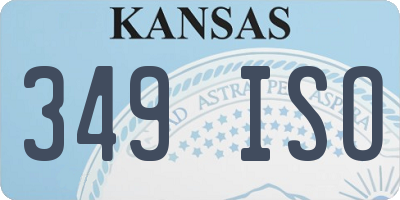 KS license plate 349ISO