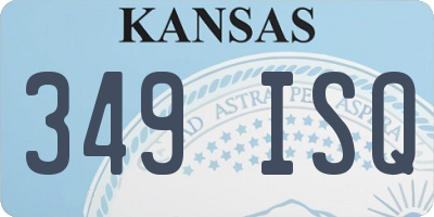 KS license plate 349ISQ