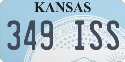 KS license plate 349ISS