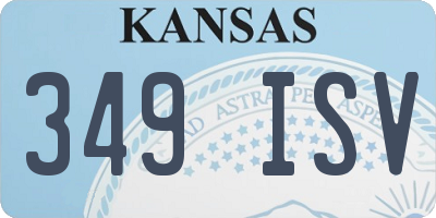 KS license plate 349ISV