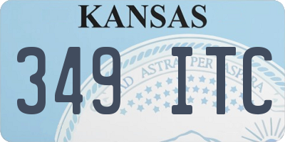 KS license plate 349ITC