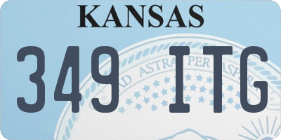 KS license plate 349ITG