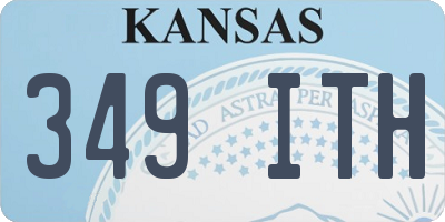 KS license plate 349ITH