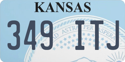 KS license plate 349ITJ