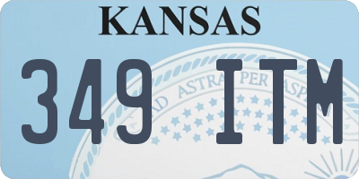 KS license plate 349ITM
