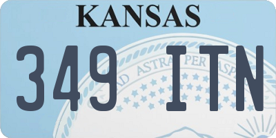 KS license plate 349ITN