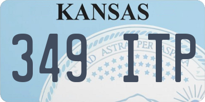 KS license plate 349ITP