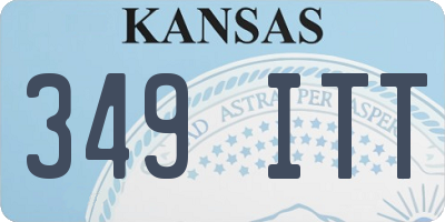 KS license plate 349ITT