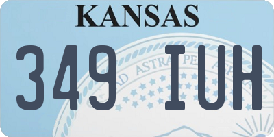 KS license plate 349IUH
