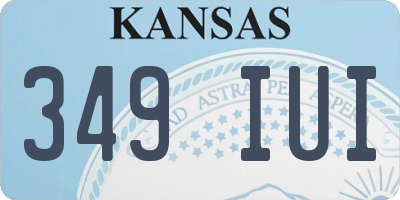 KS license plate 349IUI