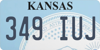 KS license plate 349IUJ
