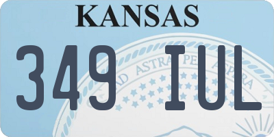 KS license plate 349IUL