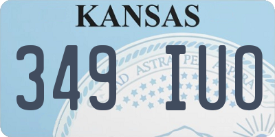 KS license plate 349IUO