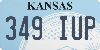 KS license plate 349IUP