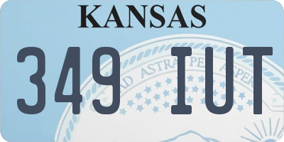 KS license plate 349IUT