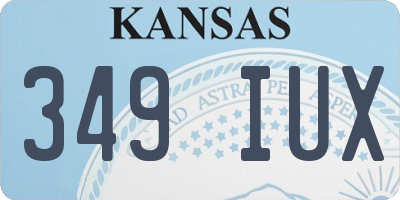 KS license plate 349IUX