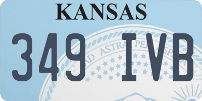 KS license plate 349IVB