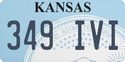 KS license plate 349IVI
