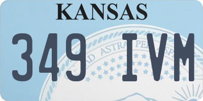 KS license plate 349IVM