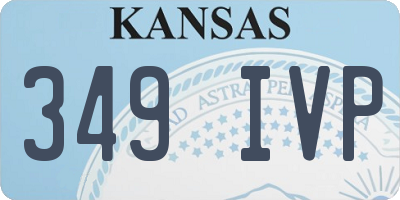 KS license plate 349IVP