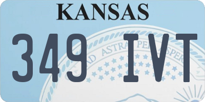 KS license plate 349IVT