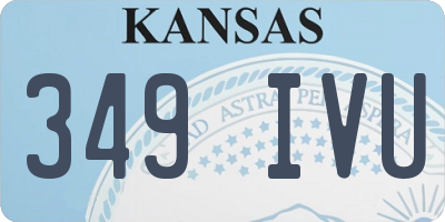 KS license plate 349IVU