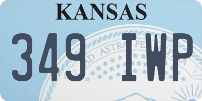 KS license plate 349IWP