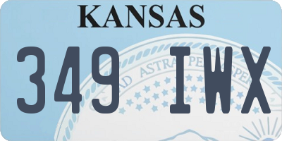 KS license plate 349IWX