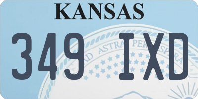 KS license plate 349IXD