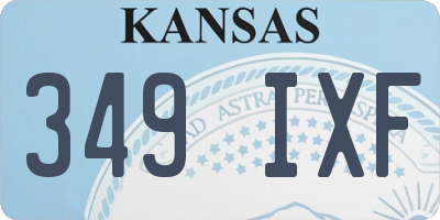 KS license plate 349IXF