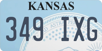 KS license plate 349IXG