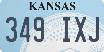 KS license plate 349IXJ